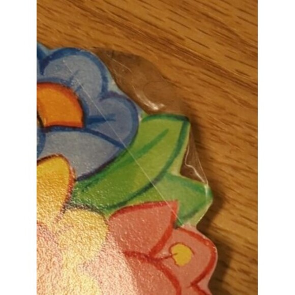 Easter Bunny with Basket Flowers Jointed Die Cut American Greetings Decoration - Picture 7 of 11